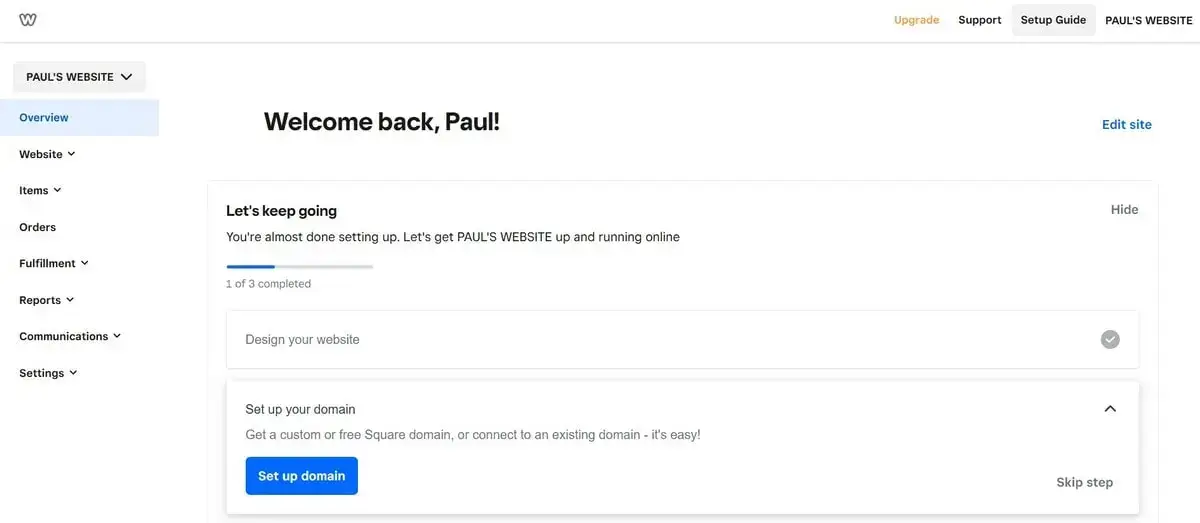 Weebly-Dashboard