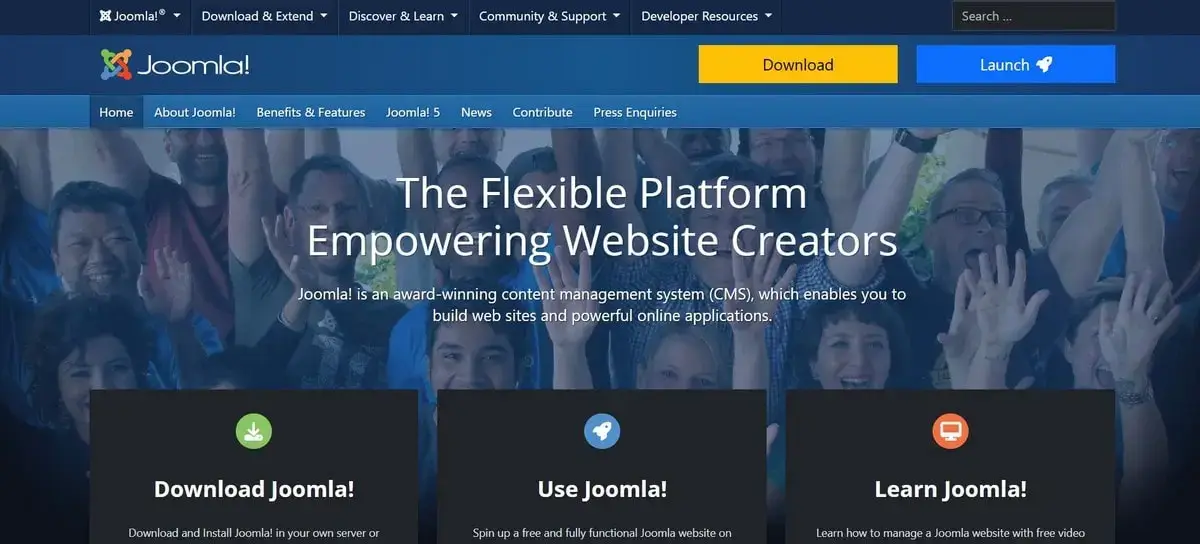 Joomla CMS Homepage