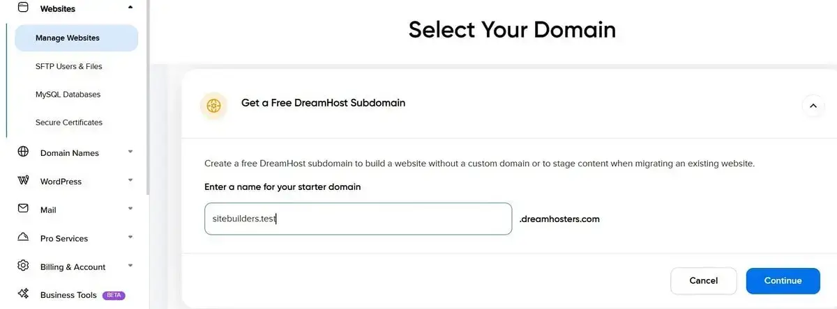 Step #3: Register or Set Up a Temporary Domain