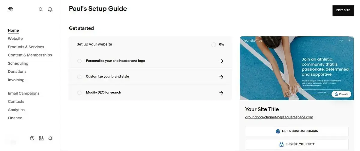 Squarespace-Dashboard