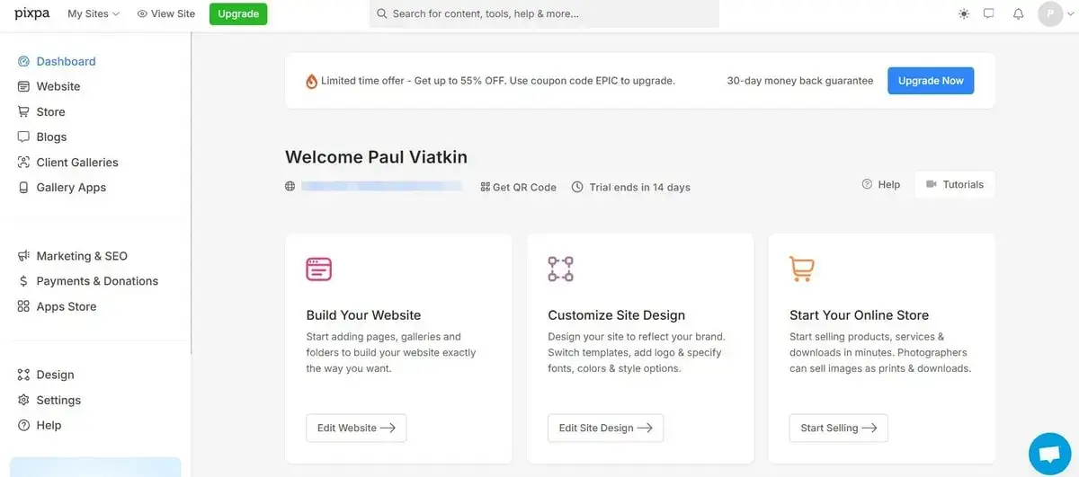 Getting Started with Pixpa