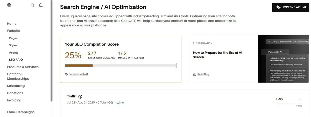 Squarespace - SEO & Performance